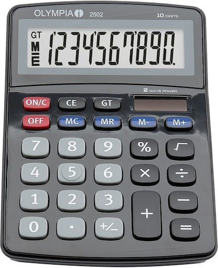 Olympia 2502 TCSM Αριθμομηχανή 10 Ψηφίων σε Γκρι Χρώμα