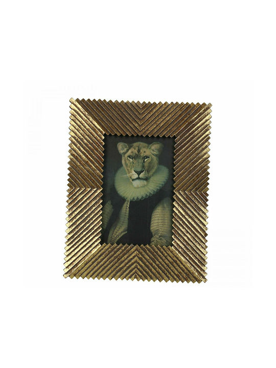 Zaros Lion Polyresin Photo Frame Gold
