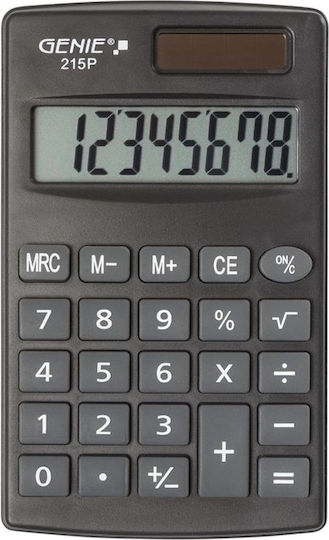 Genie 215P Αριθμομηχανή Τσέπης 8 Ψηφίων σε Γκρι Χρώμα