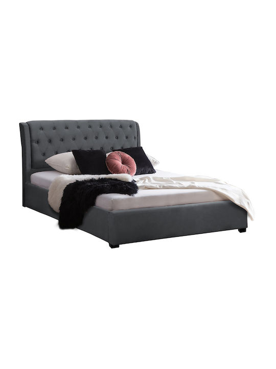 Odalys Doppelbett Mit Samt Graue Für Die Matratze 150x200cm