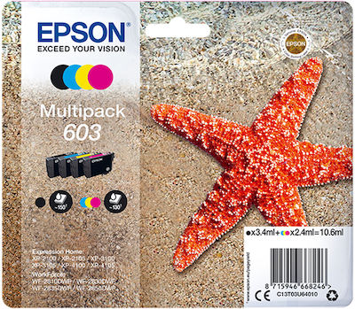Epson 603 Pachet de cartușe de cerneală pentru imprimante InkJet Multiplu (culoare) (C13T03U64020)