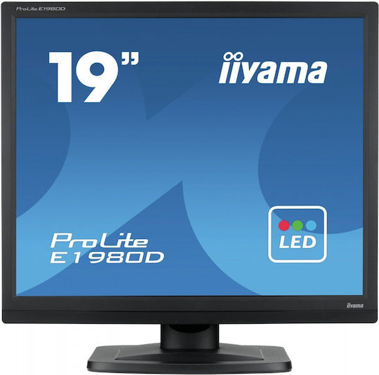 Iiyama ProLite E1980D-B1 TN Монитор 19" 1280x1024 с Време за Реакция 5мс GTG