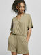 TB4370 Women's Short Sleeve One-piece Shorts Khaki