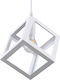 GloboStar Cube Μοντέρνο Κρεμαστό Φωτιστικό Μονόφωτο με Ντουί E27 σε Λευκό Χρώμα
