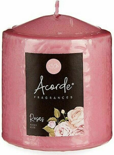 BigBuy Aromatic Candle with Roses Scent 7x7cm