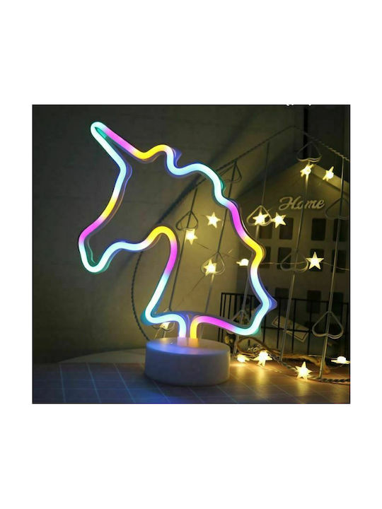 Dekorative Lampe mit RGB-Beleuchtung Einhorn LED Batterie Mehrfarbig