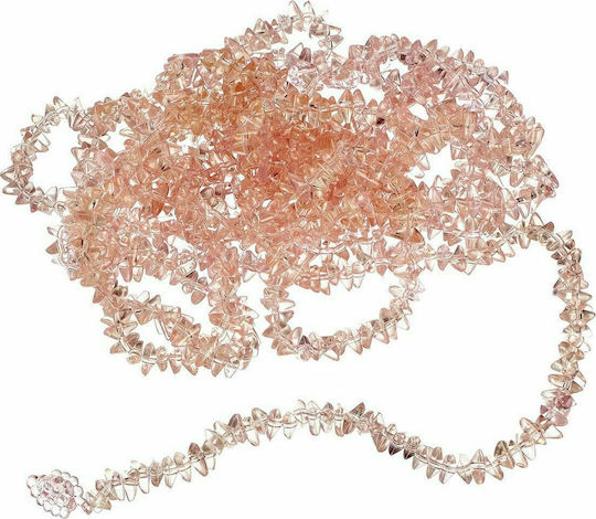 JK Home Decoration Χριστουγεννιάτικη Γιρλάντα Πλαστική Ροζ 300cm