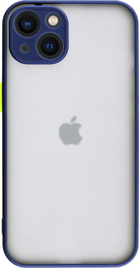 Lime Hardshell Camera Guard Back Cover Plastic Blue with Yellow Keys (iPhone 13)