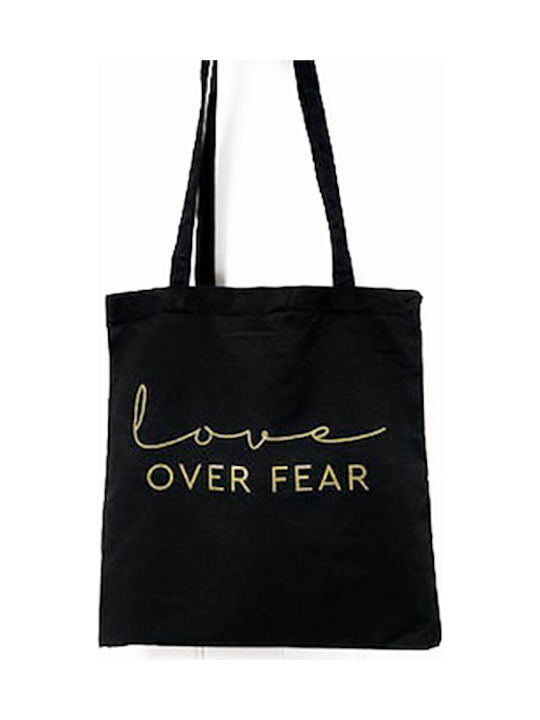Love over fear Pegasus Shopping Bag Black.