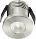 Gea Luce Glam Round Metallic Recessed Spot with Integrated LED and Natural White Light Silver 3.5x3.5cm. 1pcs