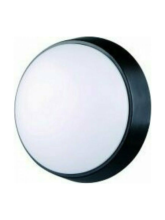 Avide ABBHL-R-14W-NW-BL Outdoor Ceiling Flush Mount with Integrated LED in Black Color 15.001.0514