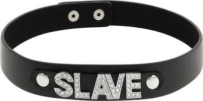 Coquette Hand Crafted Choker Slave Zgardă Black Black