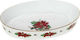 Cryspo Trio Ornament de masă de Crăciun Platou De porțelan Multicolor L41xW27cm.