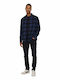 Long-sleeved Cotton Shirt Checked Dress Blues