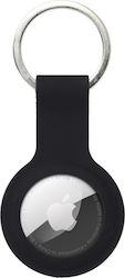 Holder Θήκη Μπρελόκ Σιλικόνης για AirTag σε Μαύρο χρώμα