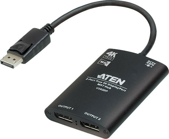 Aten Convertor DisplayPort Masculin În DisplayPort 2x Femelă 1 Bucată VS92DP