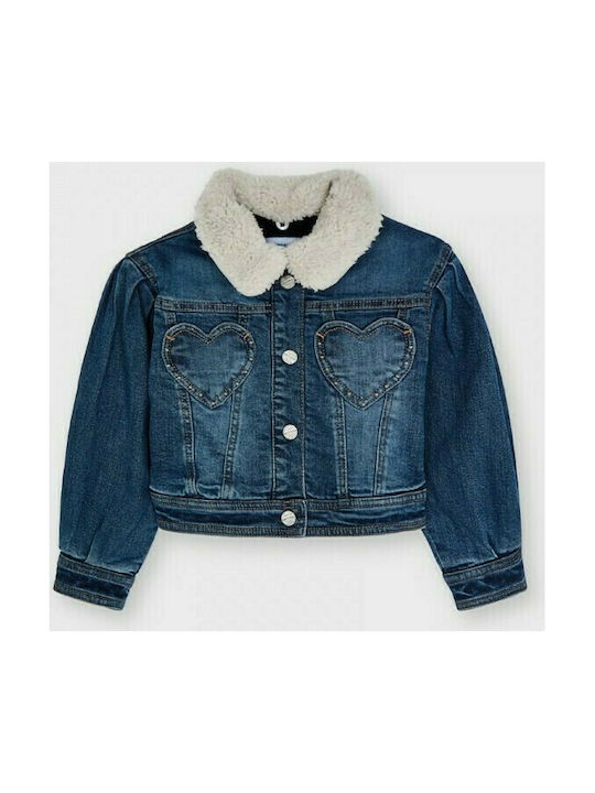 Mayoral Kids Denim Jacket Short Blue