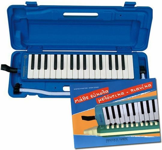 Hohner Melodică 32 Clape Student 32 Albastru Pachet de cărți muzicale