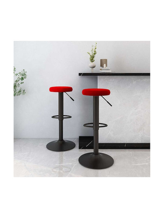 Hocker Bar mit Höhenverstellbar Bordeaux 2Stück 31x31x58-78cm