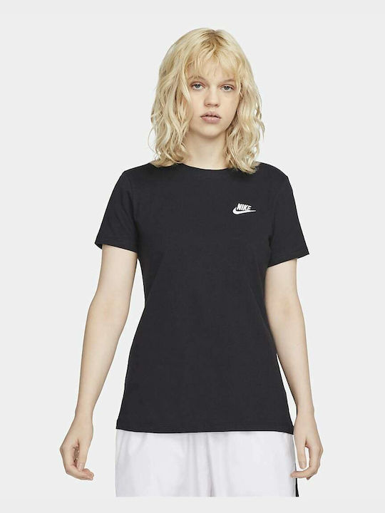Nike Sportswear Γυναικείο Αθλητικό T-shirt Μαύρο