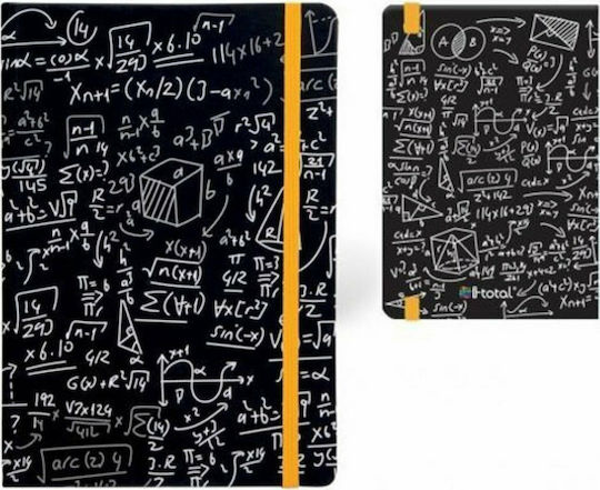 I-Total Math Μπλοκ Σημειώσεων A5 96 Φύλλων Ριγέ με Λάστιχο Μαύρο