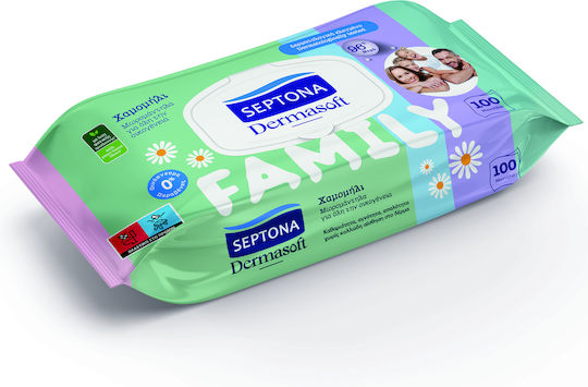 Septona Dermasoft Chamomile Baby Wipes without Alcohol & Parabens 100pcs