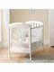 Pali Dodo White Baby Crib with Drawers and Wheels