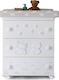 Dodo Baby Dresser with 3 Drawers White 76x45x90cm