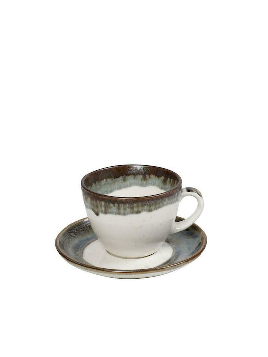 Espiel Essentials Ceramic Cappuccino Cup Set 220ml Πράσινο