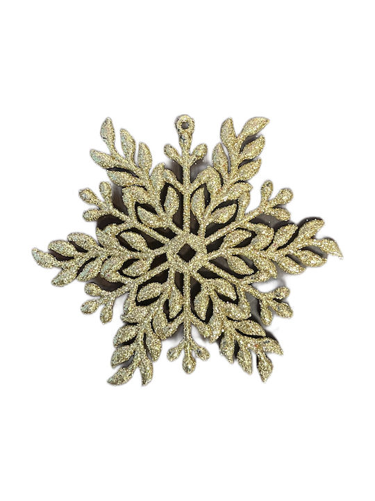 Golden Snowflake Christmas Ornament