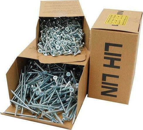 Lih Lin MDF Screw Phillips Galvanized with Diameter M4 and Length 25mm 1000pcs