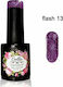 Gellie Semi-Permanent Nail Polish Flash 13 with Glitter 10ml 011990