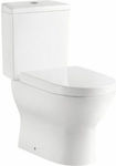 Pyramis Florelia Wandmontiert Porzellan Toiletten-Spülung Rechteckig Weiß