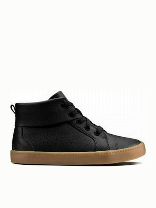 City Oasis Leather Kids Boots with Laces Black