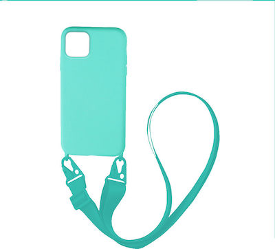 Sonique Carryhang Liquid Strap Back Cover Σιλικόνης με Λουράκι Γαλάζιο (iPhone 12 / 12 Pro)