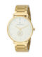 Pierre Cardin Belleville Herrenuhr 42mm Batterie mit Gold Metallarmband