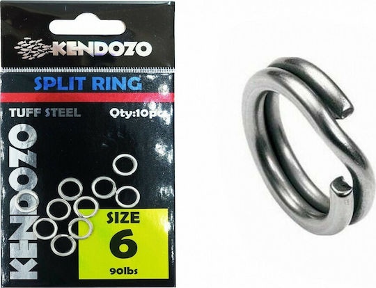 Kendozo Lures Tuff Steel Split Ring Στριφτάρι Ψαρέματος No7 Σετ 15τμχ