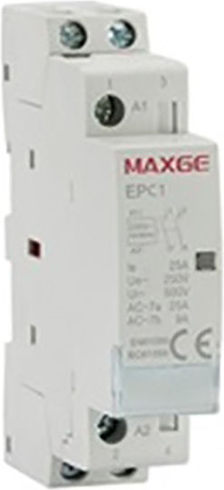 Maxge Ρελέ Ράγας Ισχύος 25A Διπολικό με Τάση 230V 2NO EPC1 MXG
