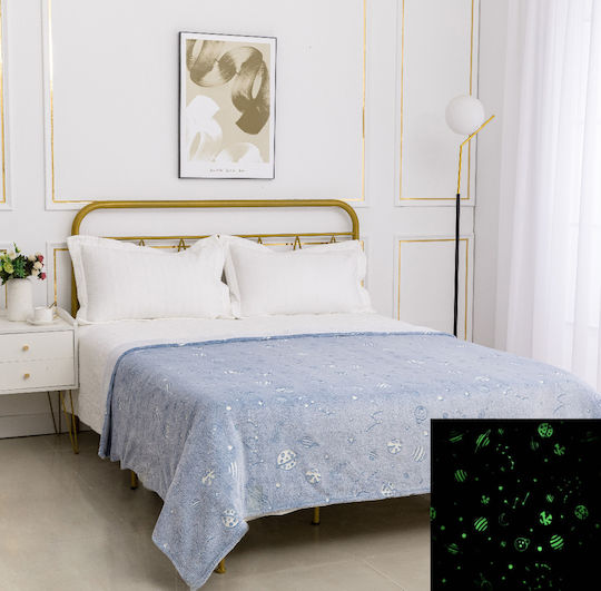 Silk Fashion Decke Space Leuchtend Hellblau 170x220cm Silk Fashion Decke Space Leuchtend Hellblau 170x220cm