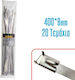 Grip Δεματικά Καλωδίων Πλαστικά 400mmx8mm σε Ασημί χρώμα (20τμχ) (1021.108)