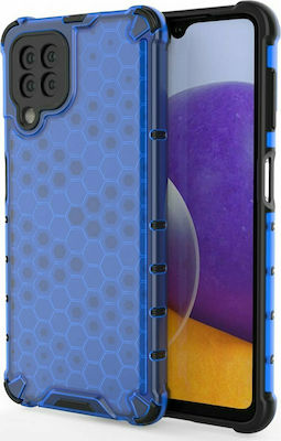 Hurtel Honeycomb Armor Silicone Back Cover Durable Blue (Galaxy A22 4G)