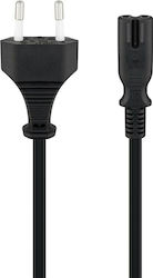 Goobay Euro - IEC C7 Cable 3m Μαύρο (95038)