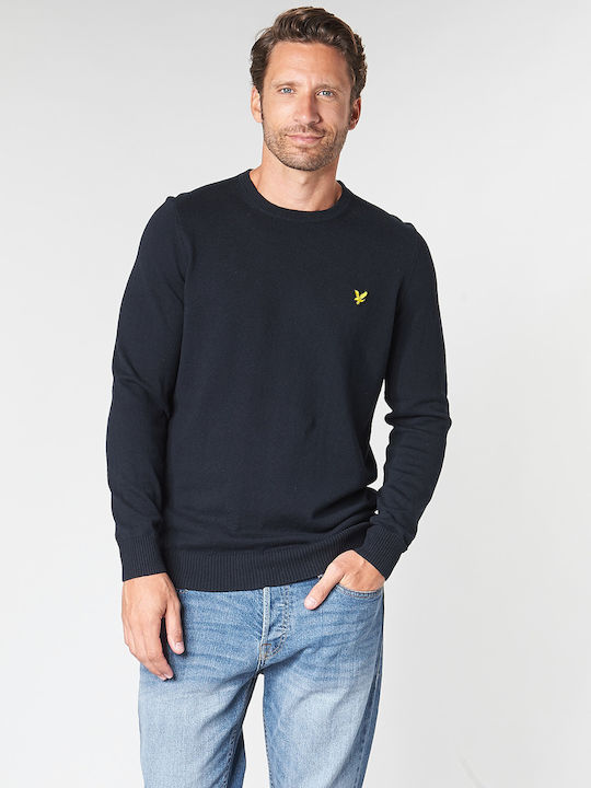 Merino Langarm-Pullover Marineblau