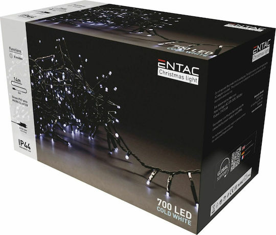 700 Lichterketten LED 14m. Kaltes Weiß in Zeichenfolge 1Stück