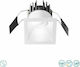 Gea Luce Qebui Square Metallic Recessed Spot with Integrated LED and Warm White Light White 5.6x5.6cm. 1pcs