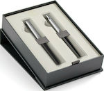 Parker Jotter Bond Street Black CT FP-ΒΡ Pen Set Ballpoint with Quill (in a paper cassette) Black CT in a case