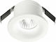 Gea Luce Gaia Rund Metallisch Einbau Spot mit integriertem LED und Natürliches Weißes Licht Weiß 4.5x4.5cm. 1Stück