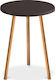 Roma Round Wooden Side Table Καφέ L33.5xW33.5xH46cm