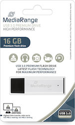 MediaRange 16GB USB 3.0 Stick Argint