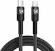 Wozinsky Braided USB-C to Lightning Cable 18W Μαύρο 2m (WUC-PD-CL2B)
